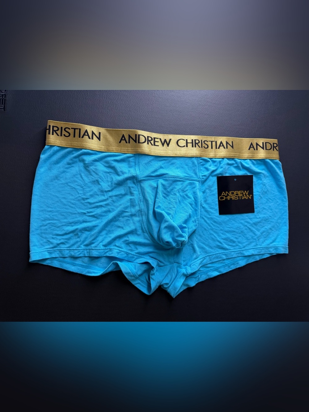 Andrew Christian Vintage Trunks with Almost Naked Blue and Gold X-Large